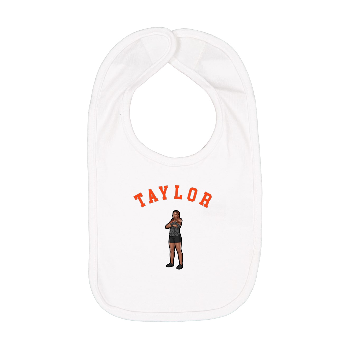 Infant Bib — Shirsey Arch in White
