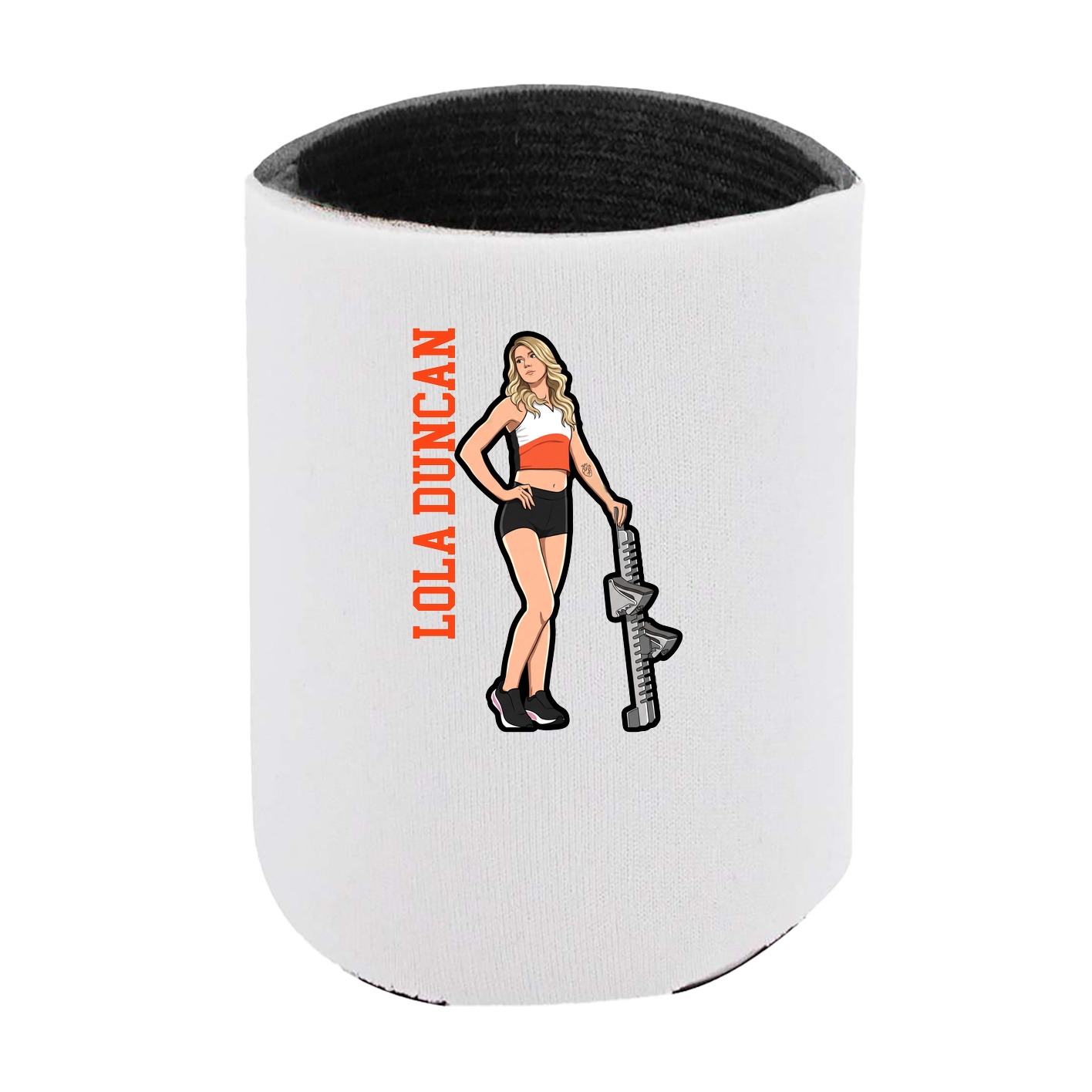 Can Holder — Name Vertical in White