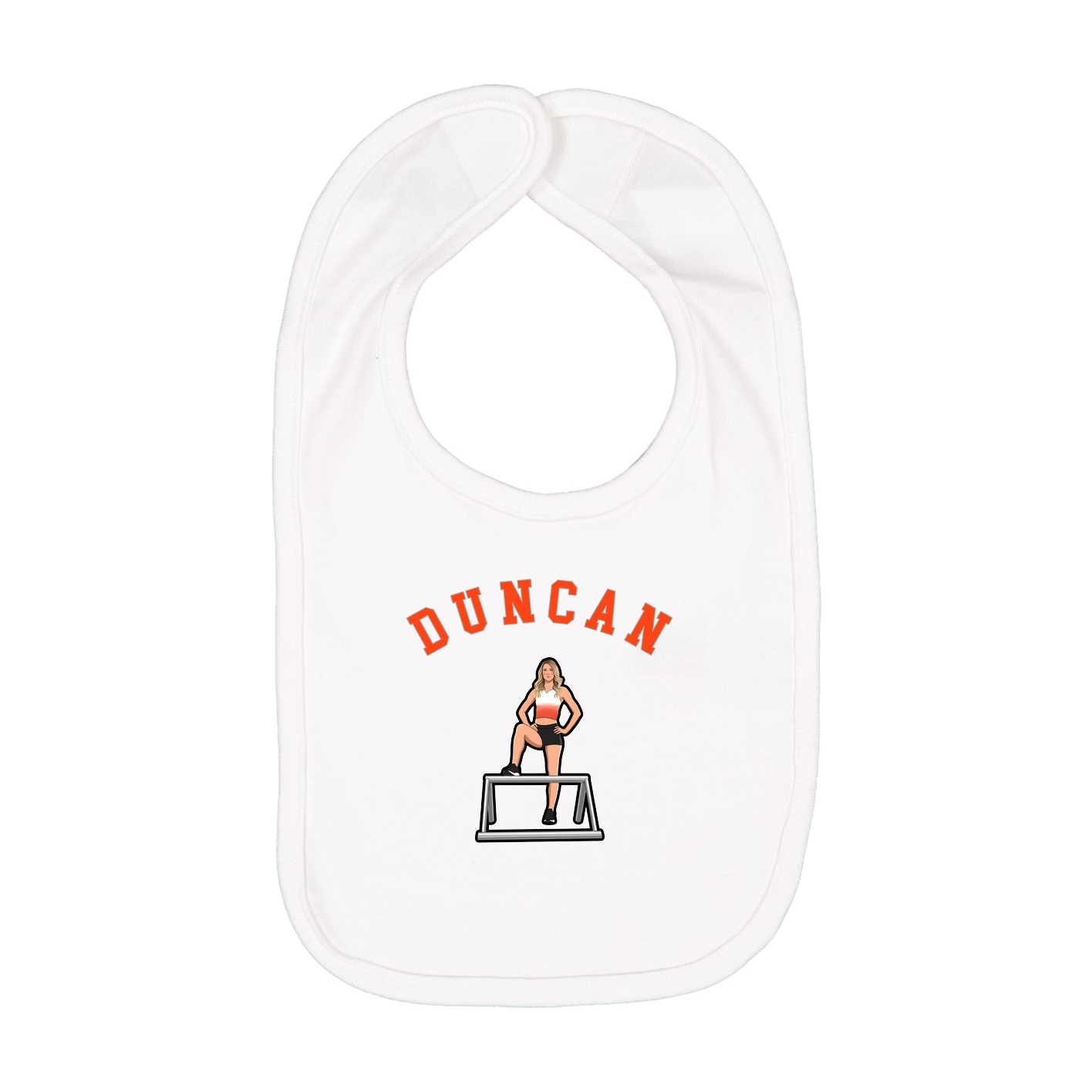 Infant Bib — Shirsey Arch in White