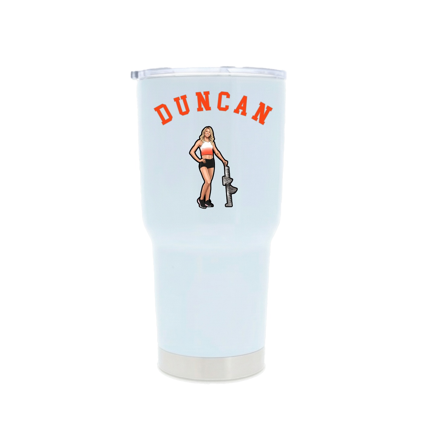 30oz Stainless Steel Tumbler — Shirsey Arch in White