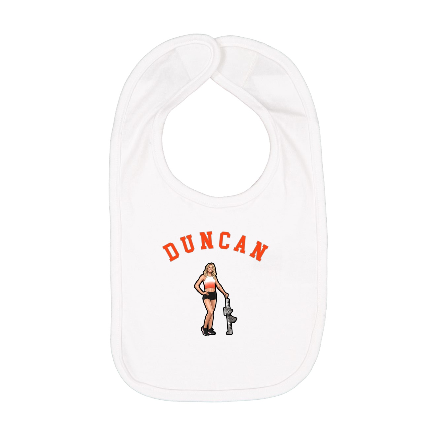 Infant Bib — Shirsey Arch in White