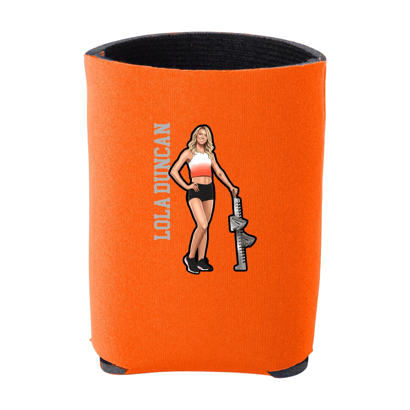 Can Holder — Name Vertical in Orange