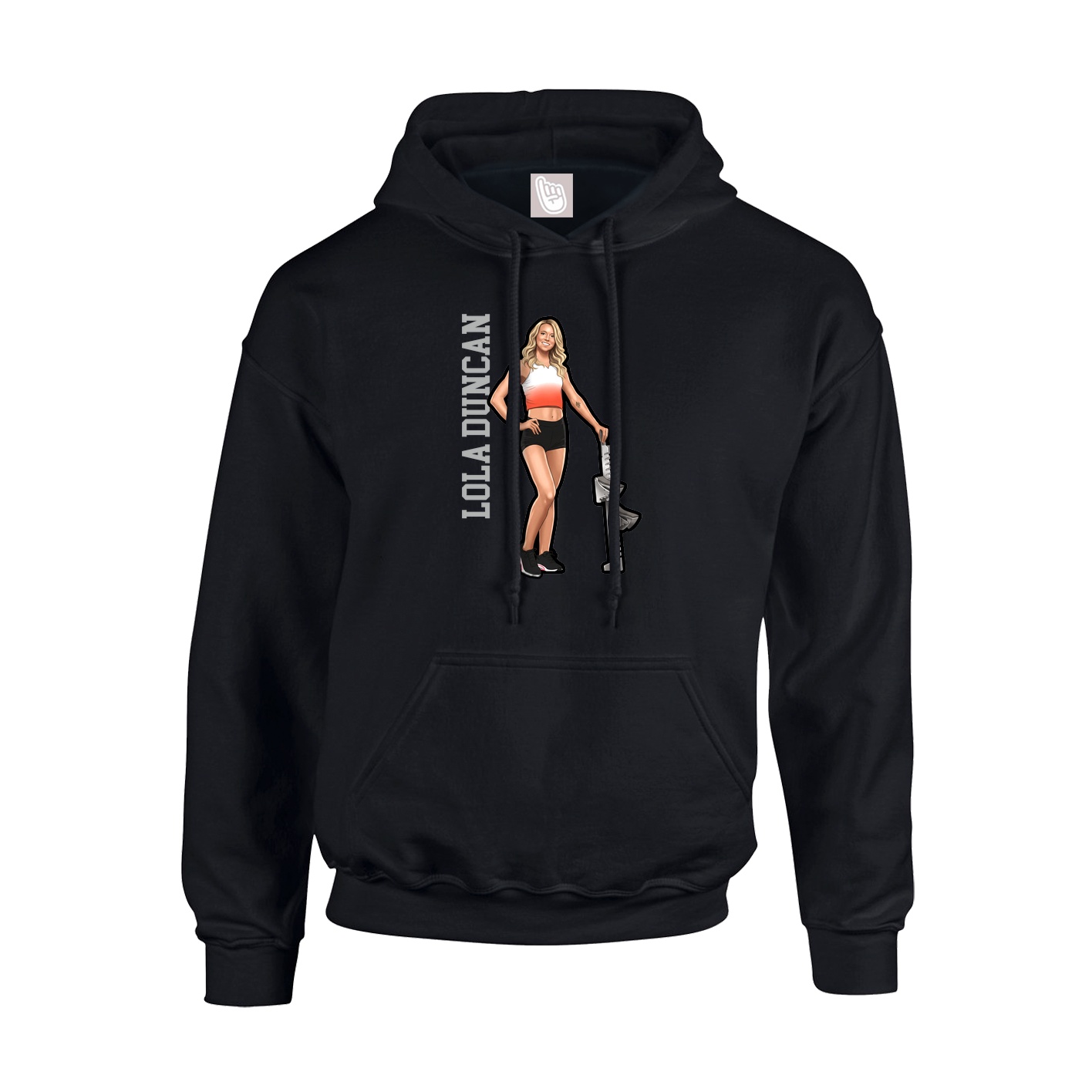 Youth Hoodie — Name Vertical in Black