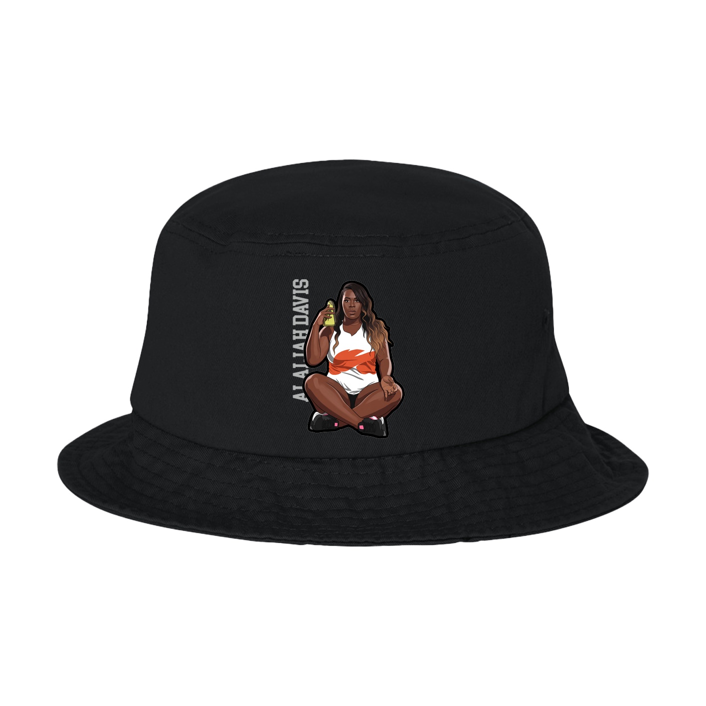Bucket Cap — Name Vertical in Black