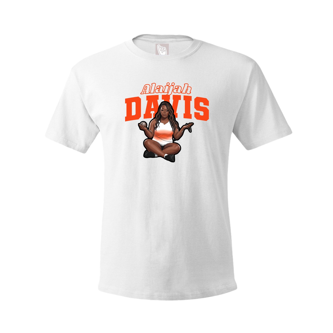 Youth Tee — Name Arch in White
