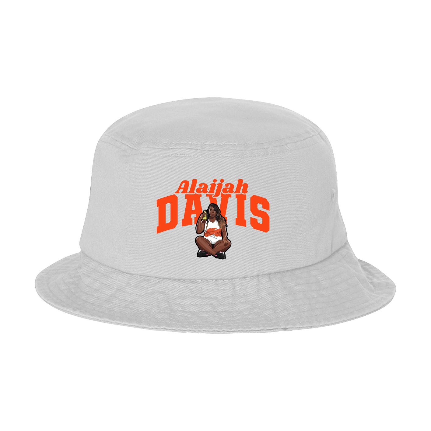 Bucket Cap — Signature Arch in White