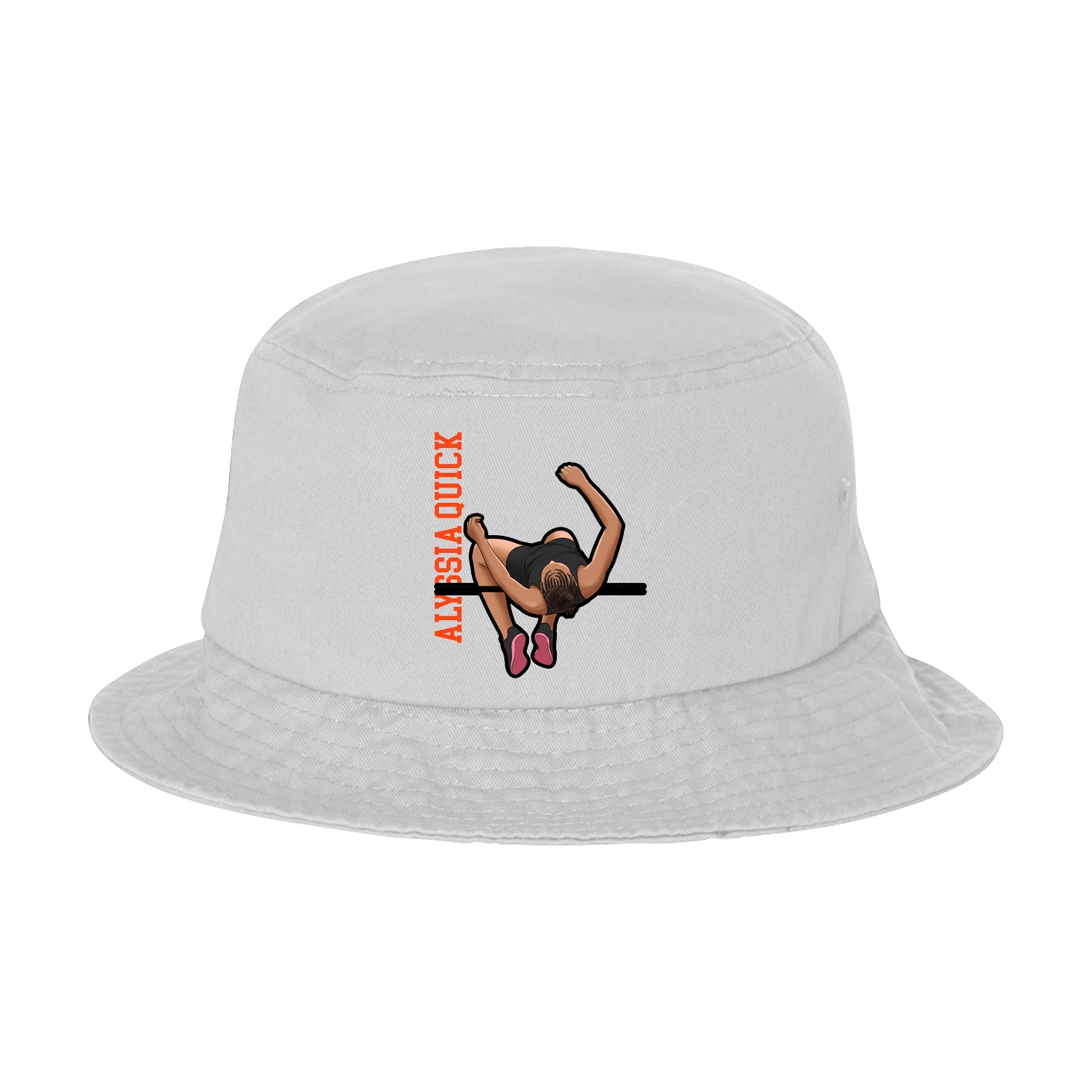 Bucket Cap — Name Vertical in White