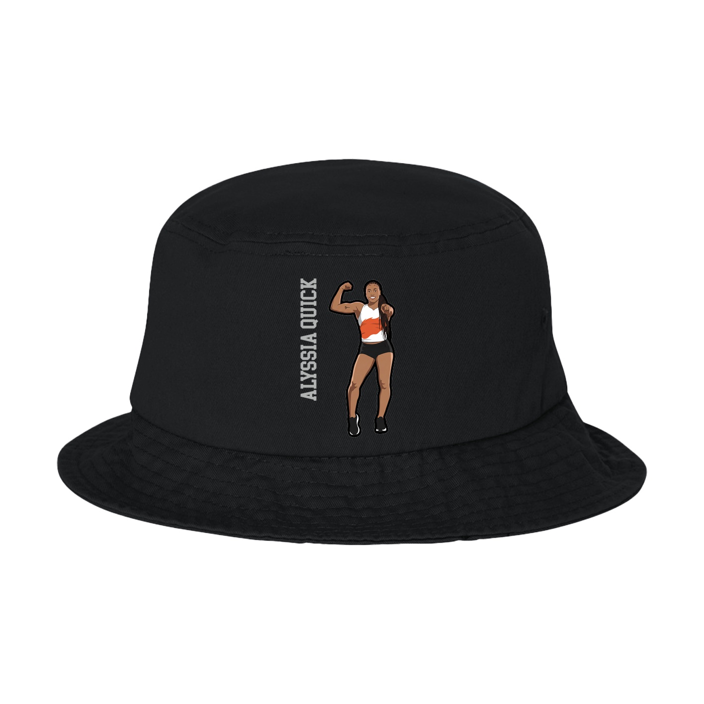 Bucket Cap — Name Vertical in Black