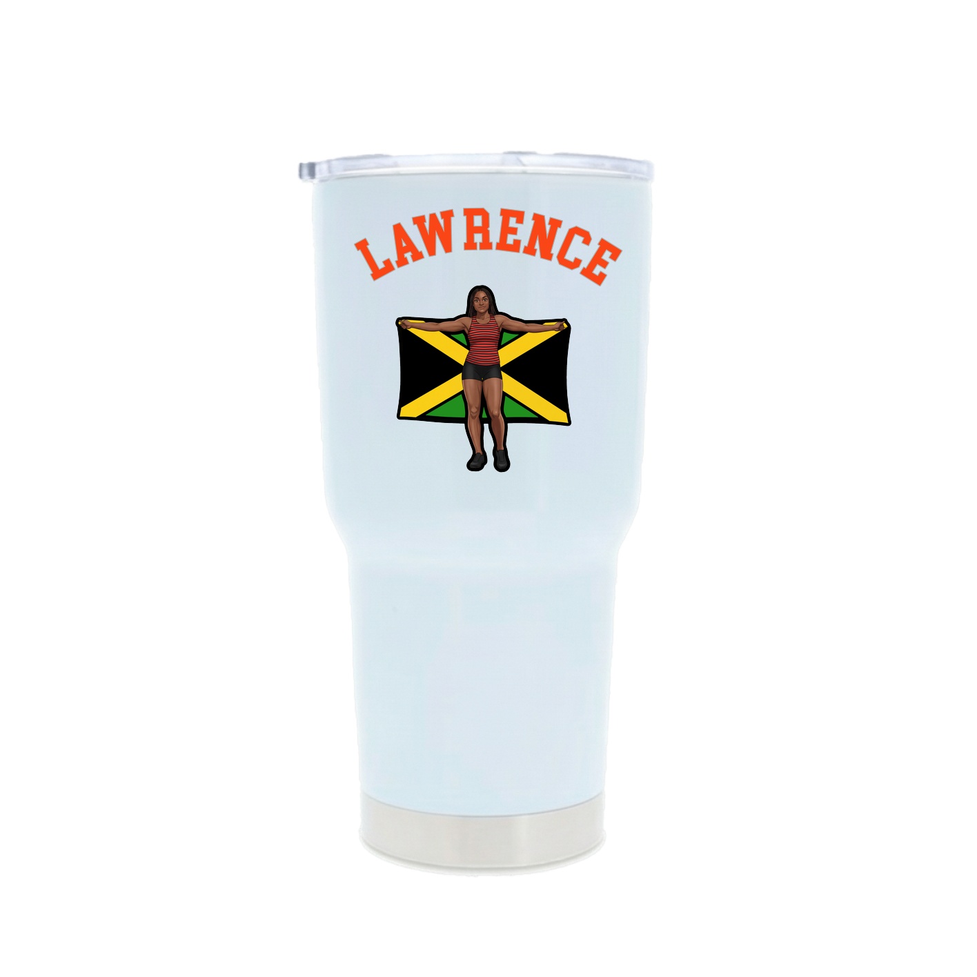 30oz Stainless Steel Tumbler — Shirsey Arch in White