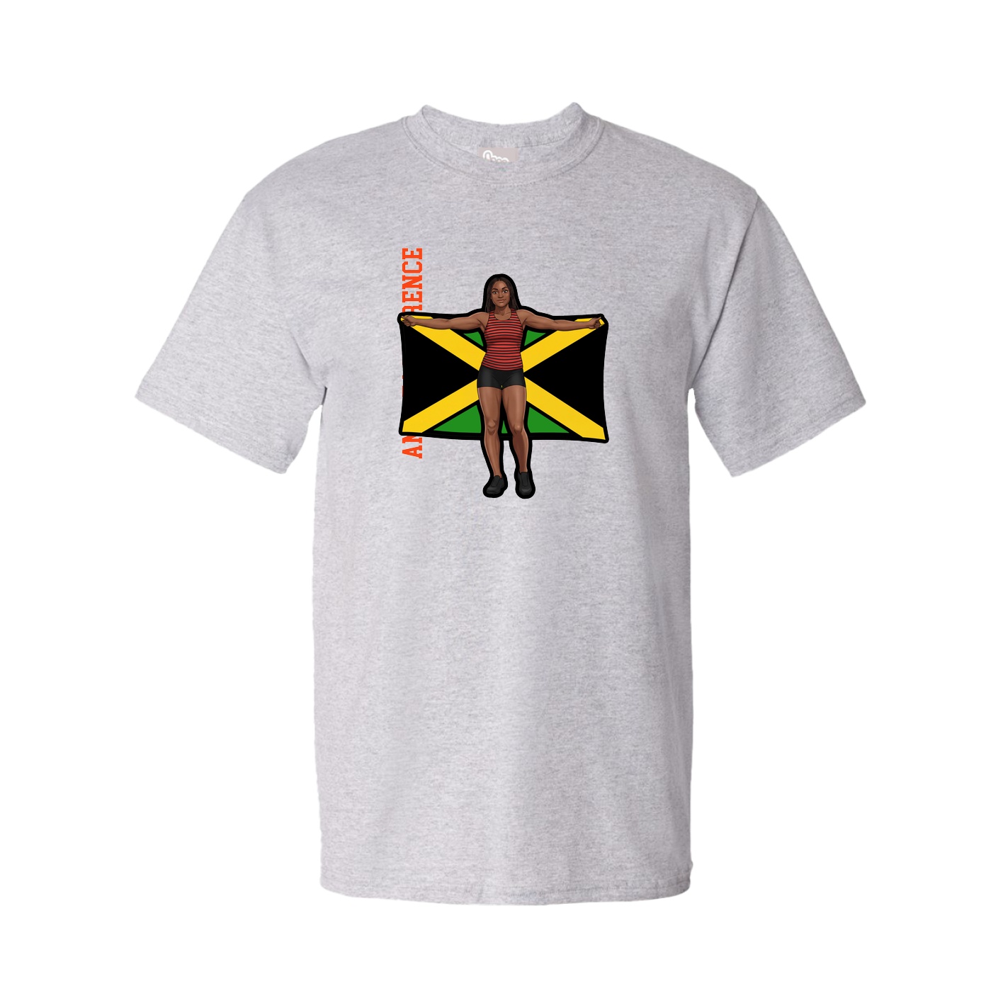 Youth Tee — Name Vertical in Grey