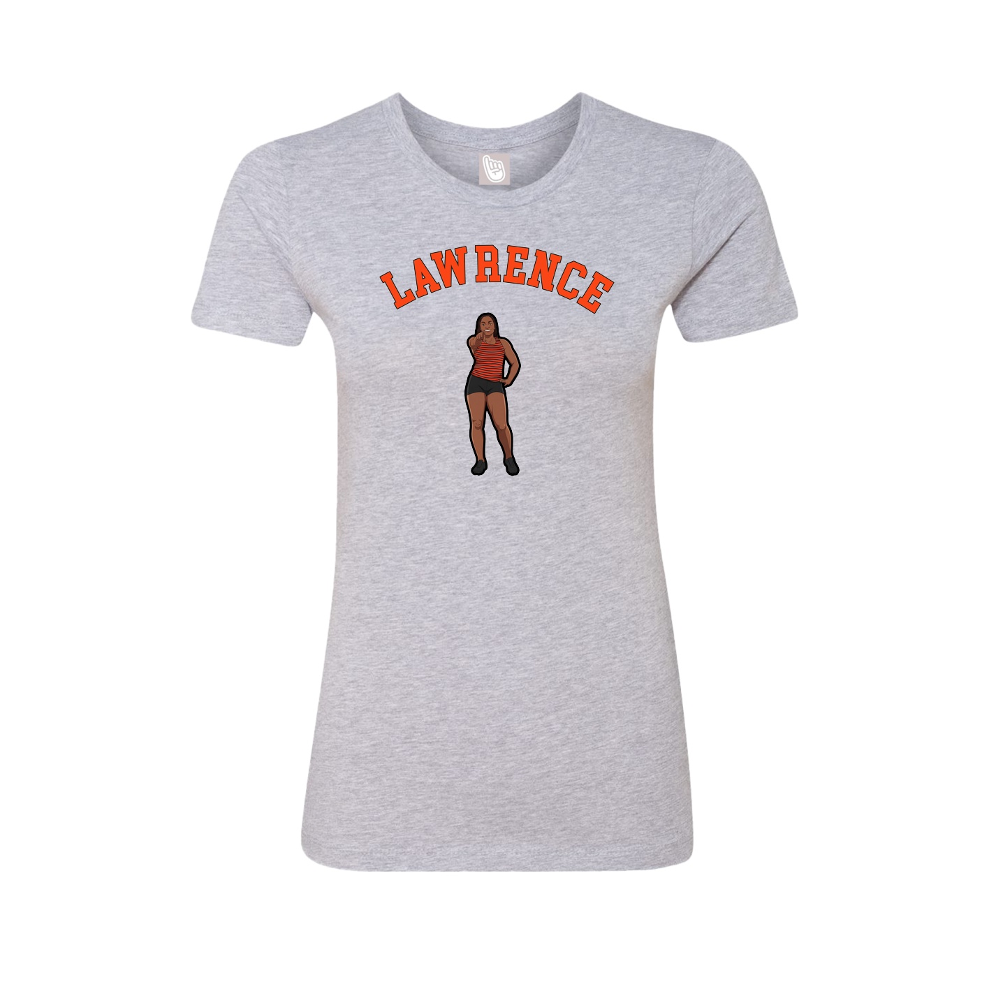 Fitted Women's Tee — Shirsey Arch in Grey