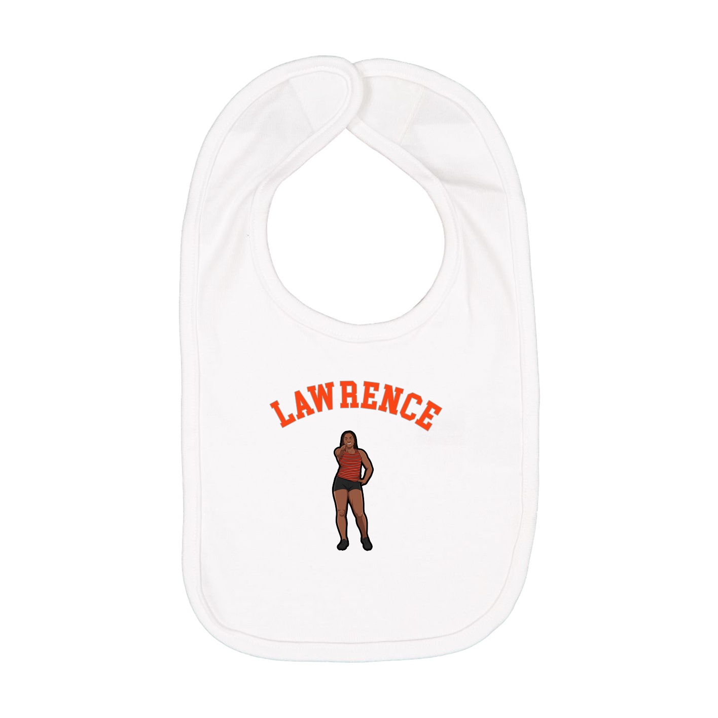 Infant Bib — Shirsey Arch in White