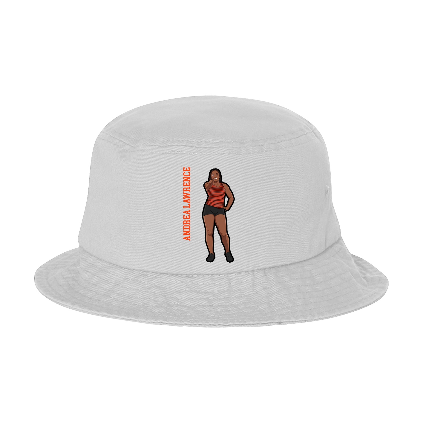 Bucket Cap — Name Vertical in White