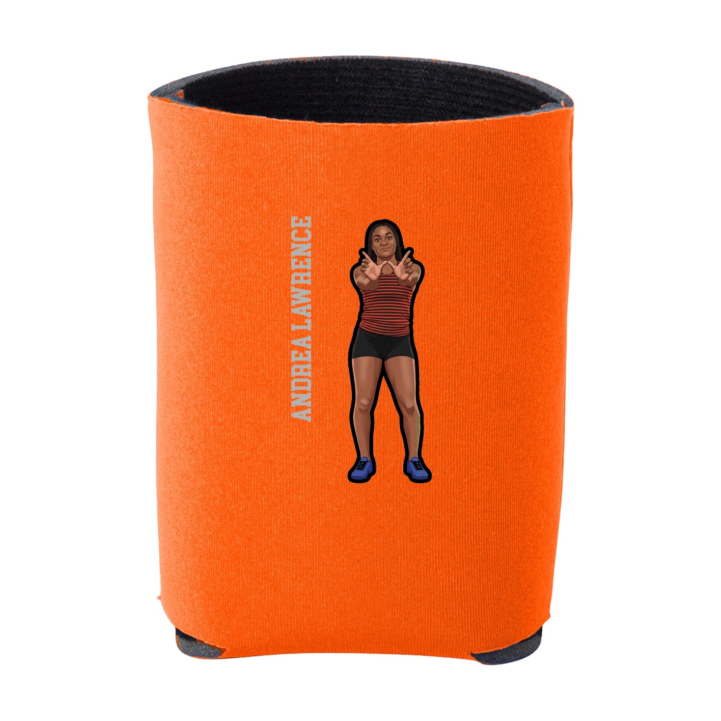 Can Holder — Name Vertical in Orange