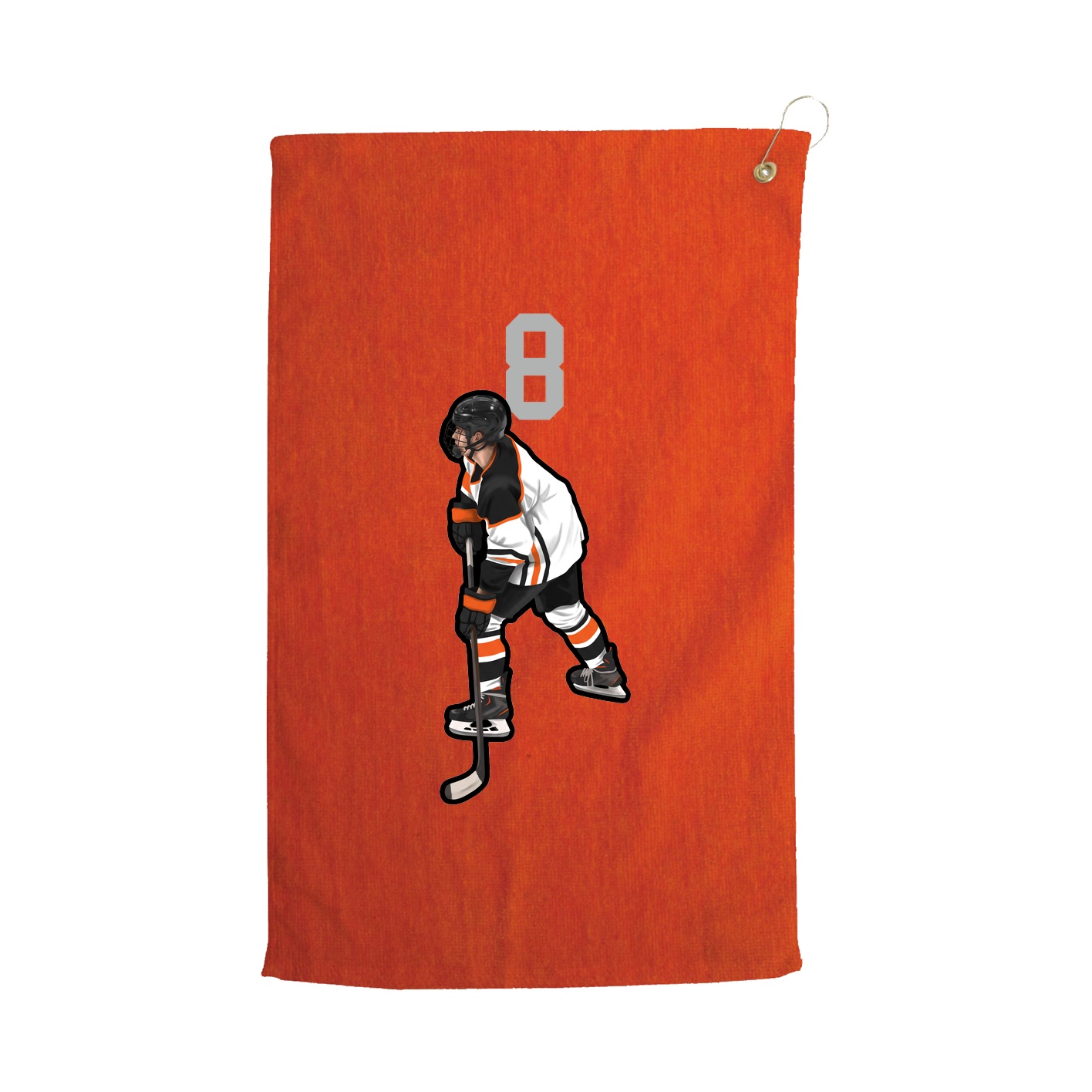 Golf Towel — Number Top in Orange