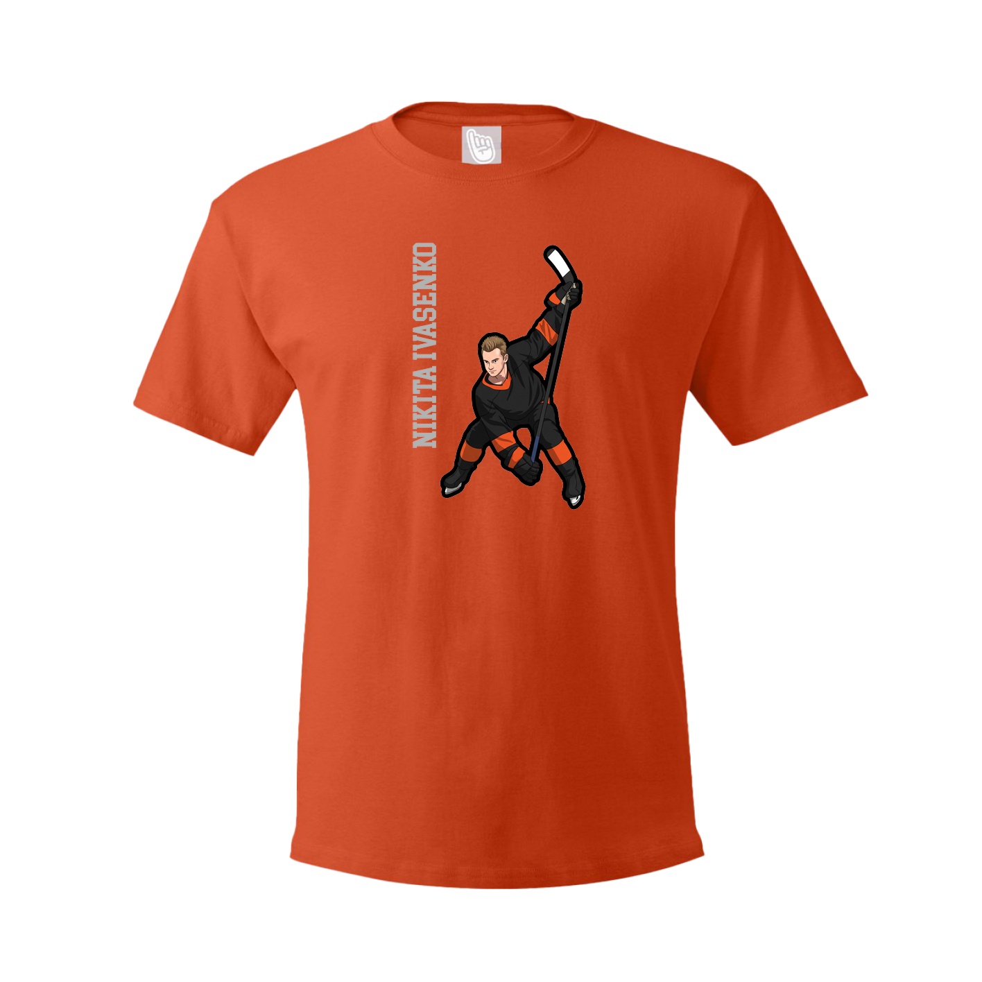 Tee — Name Vertical in Orange