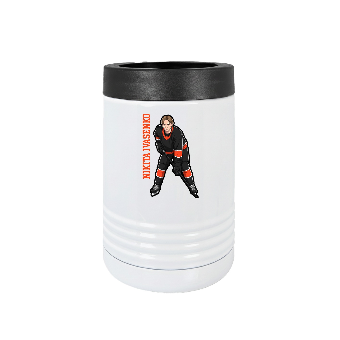 Beverage Holder — Name Vertical in White