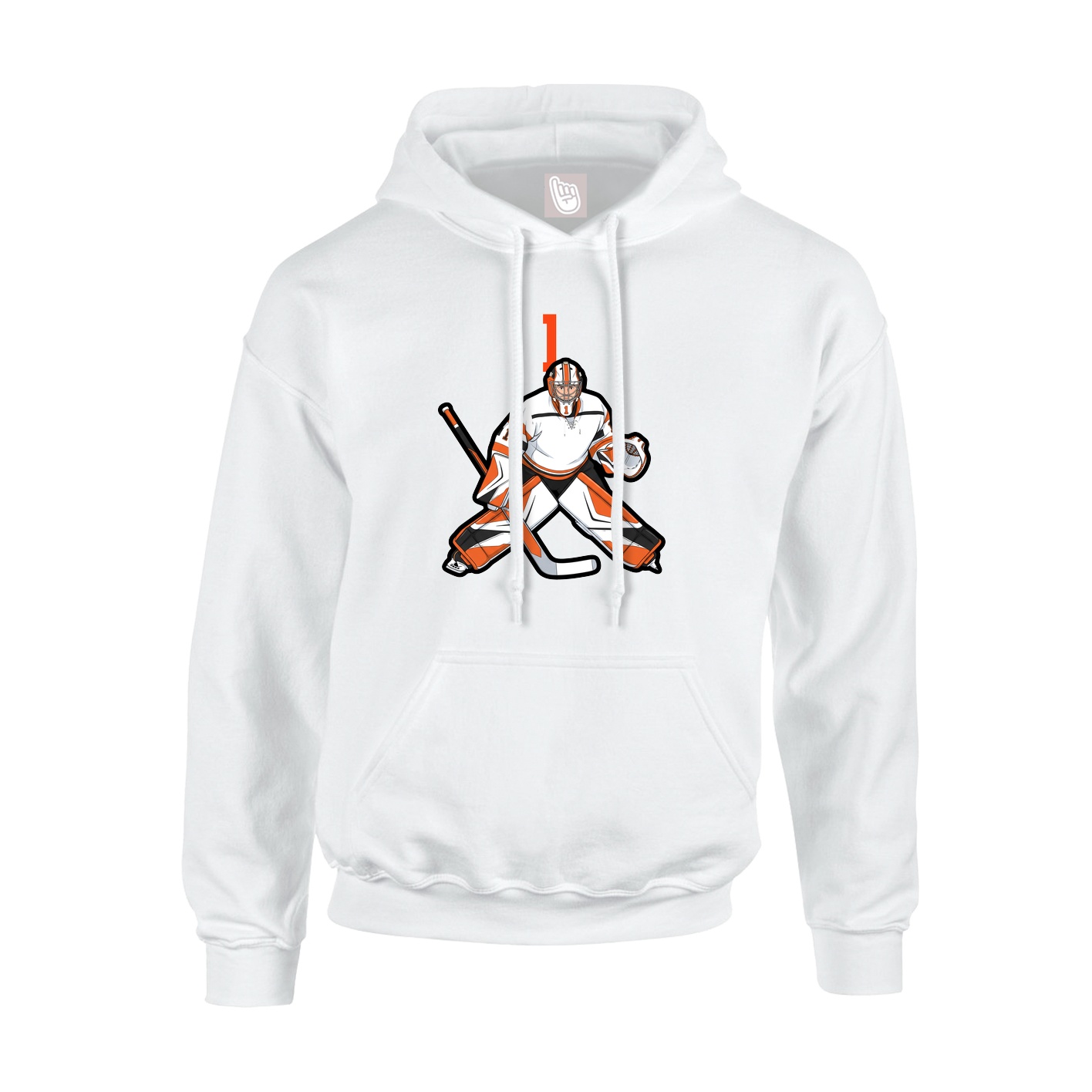 Hoodie — Number Top in White