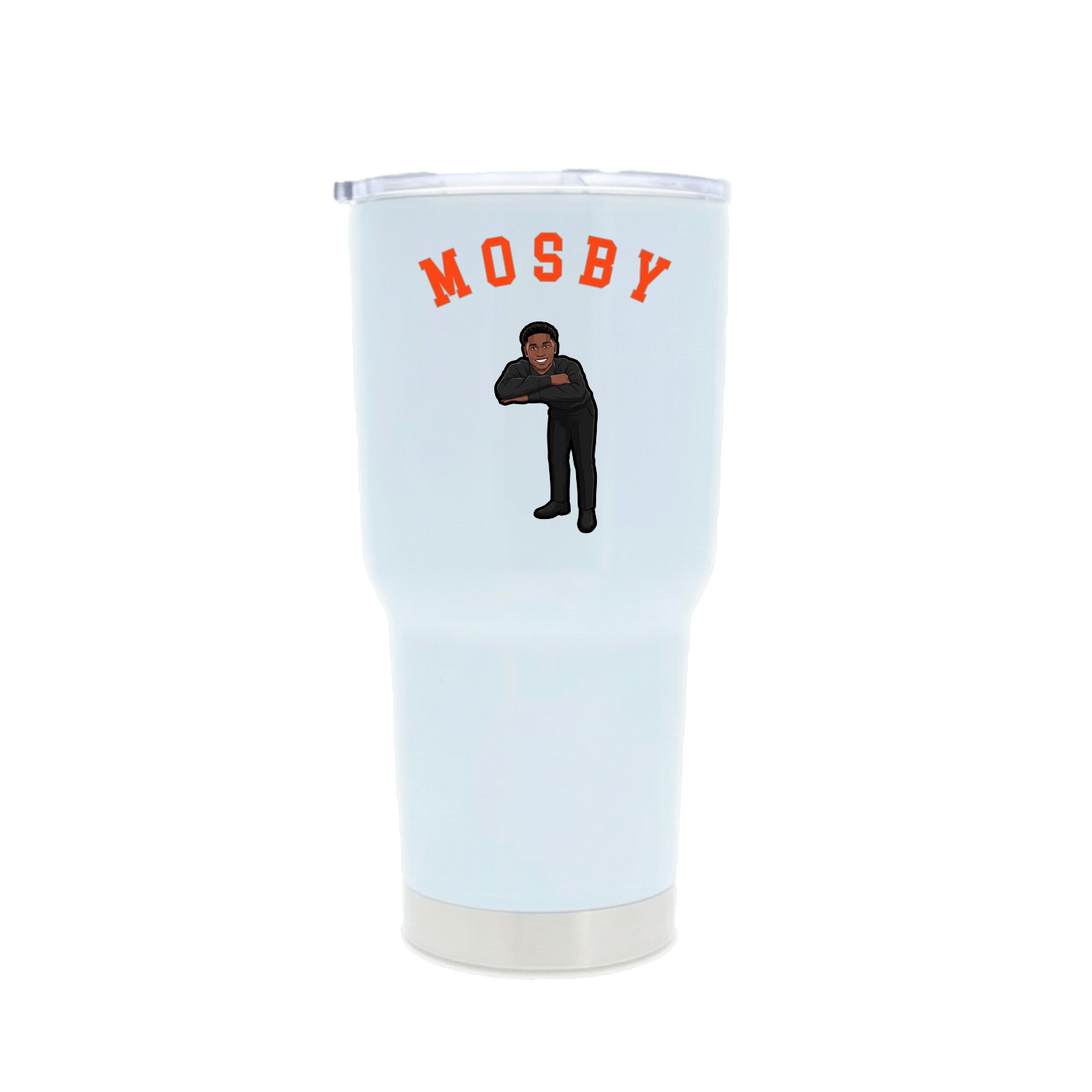 30oz Stainless Steel Tumbler — Shirsey Arch in White