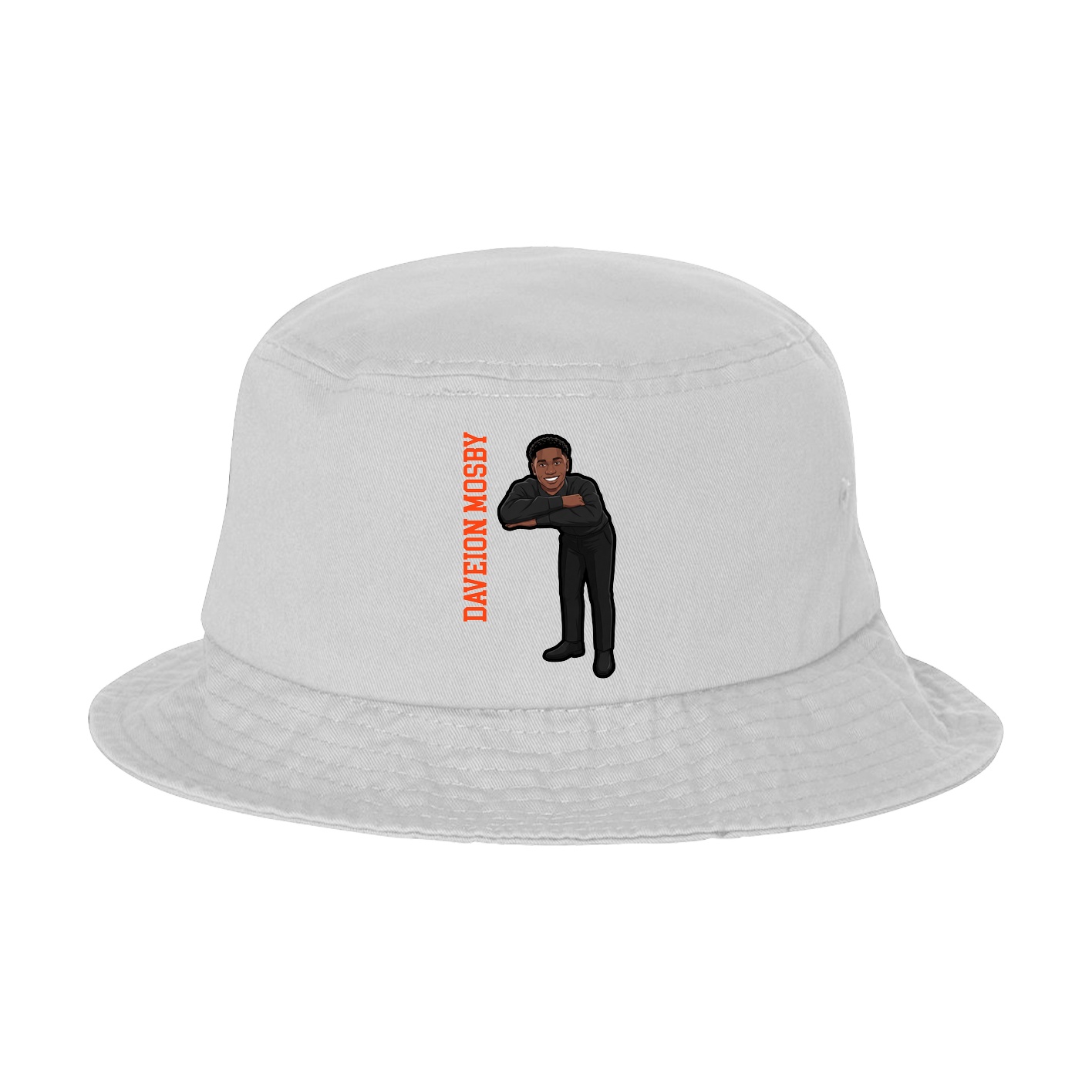 Bucket Cap — Name Vertical in White