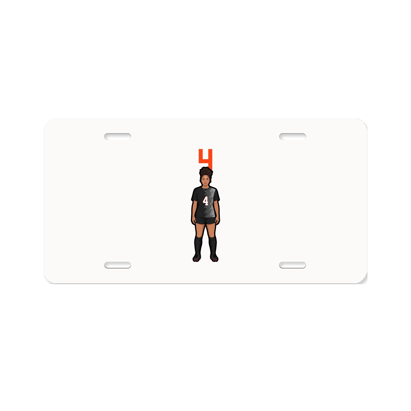 License Plate — Number Top in Classic
