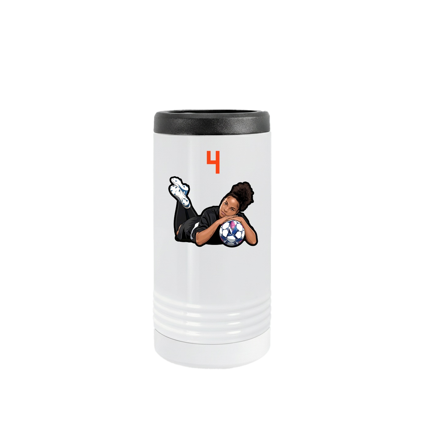 Slim Beverage Holder — Number Top in White