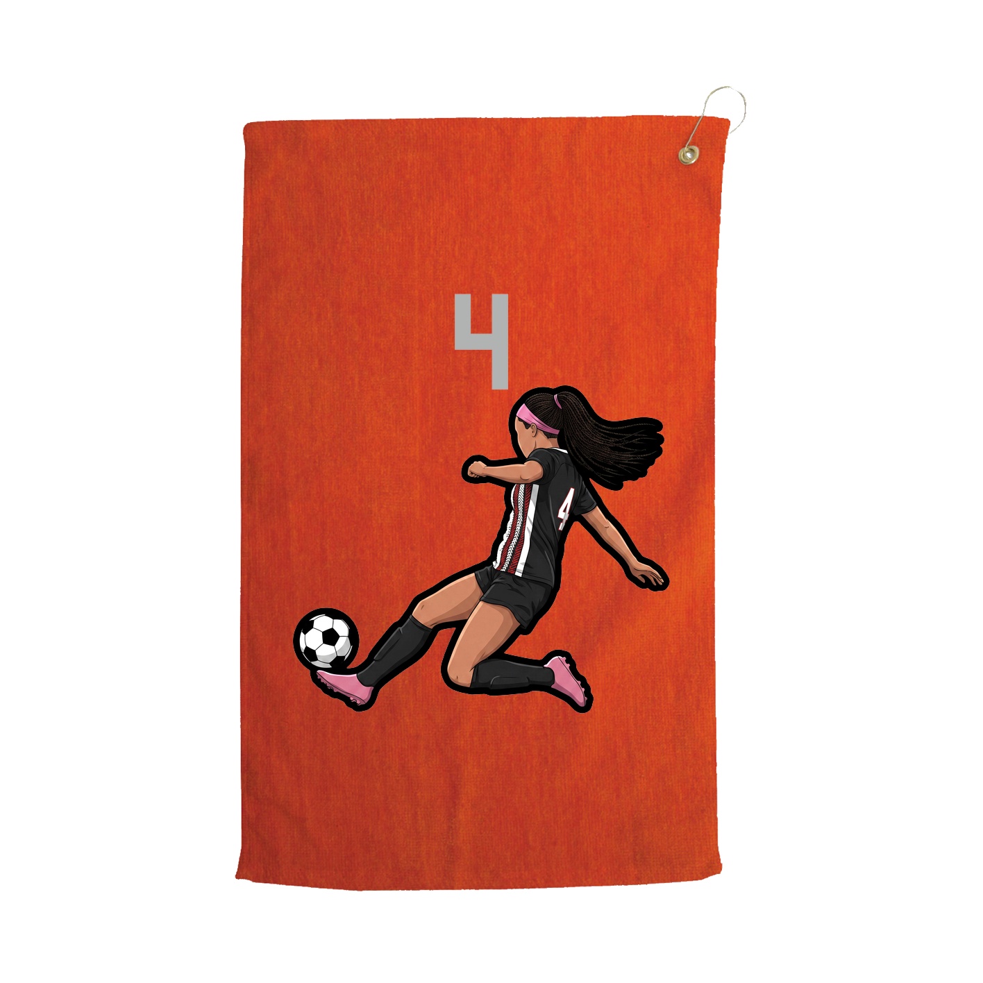 Golf Towel — Number Top in Orange