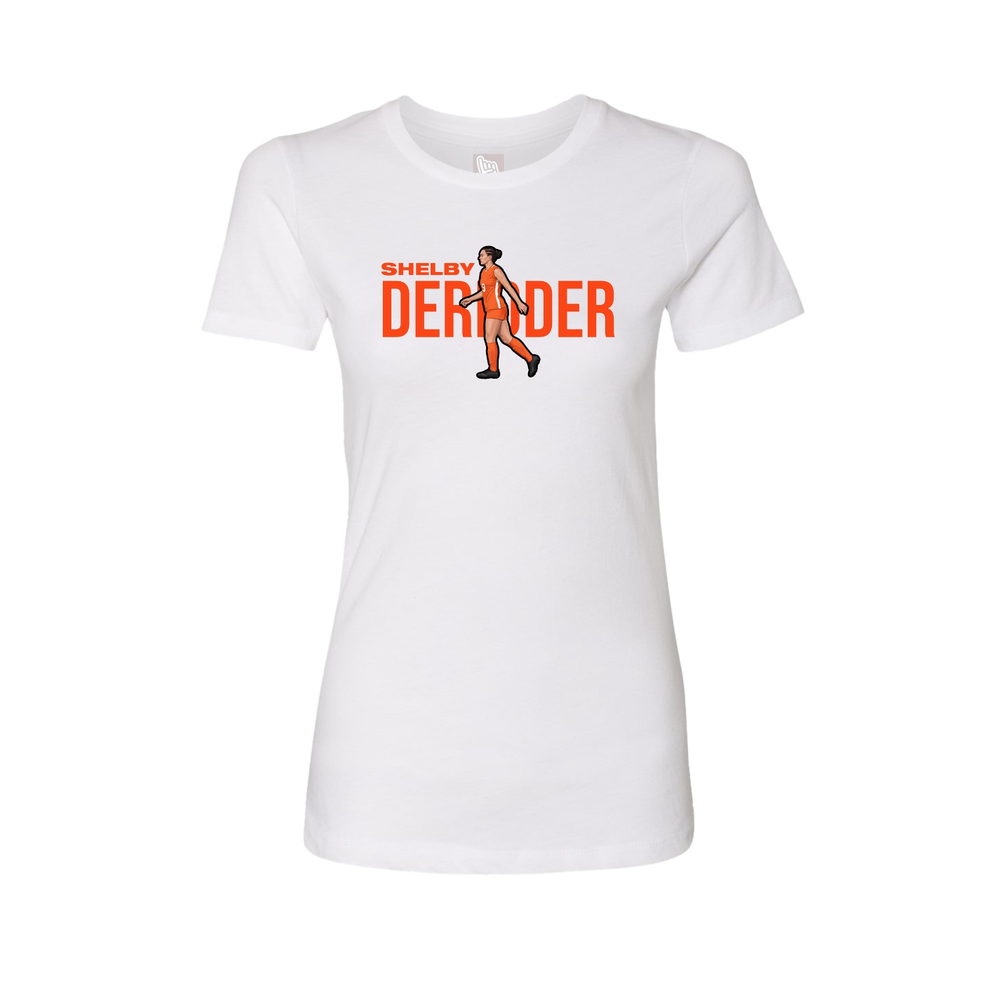 Fitted Women's Tee — Player Name in White