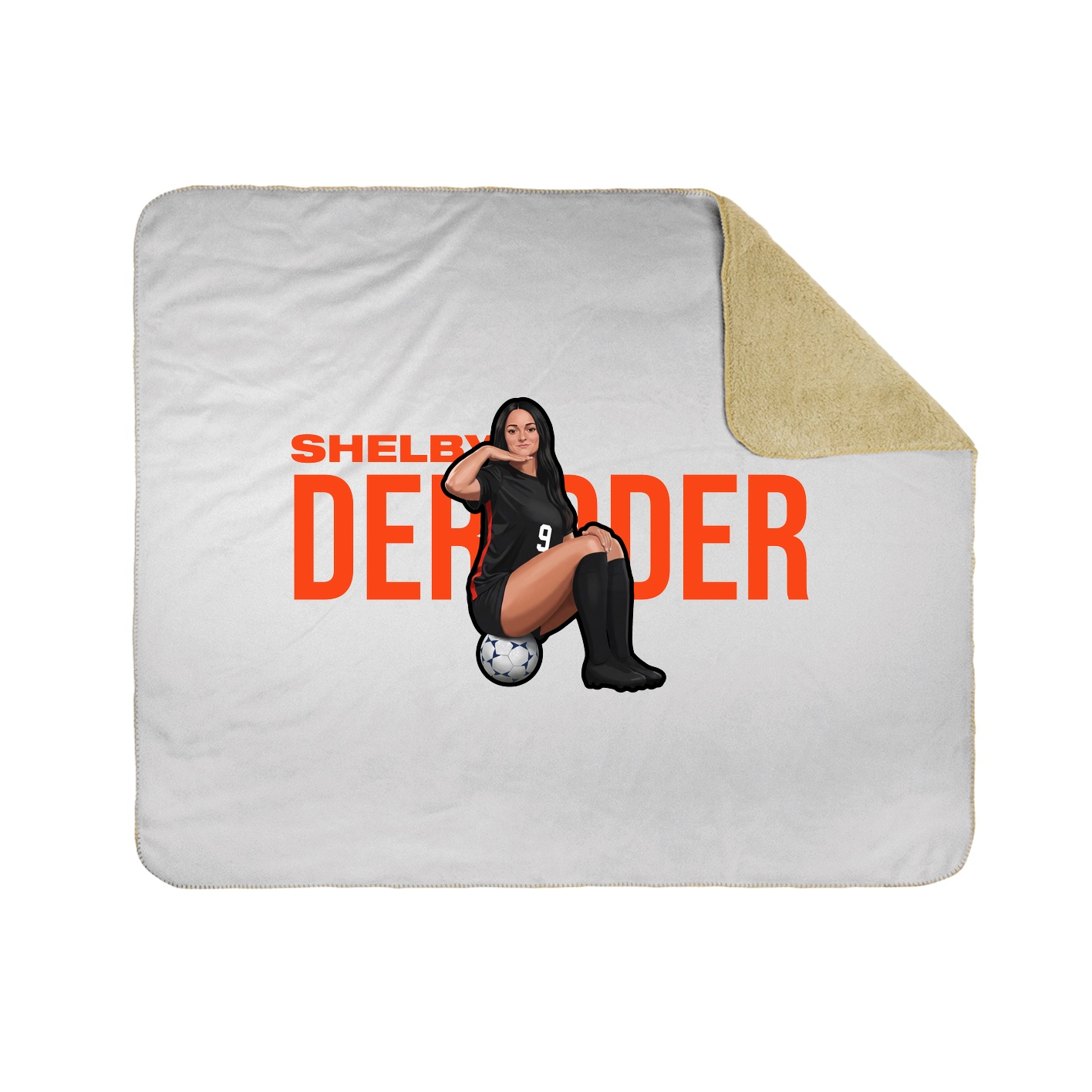 Throw Blanket — Player Name in White