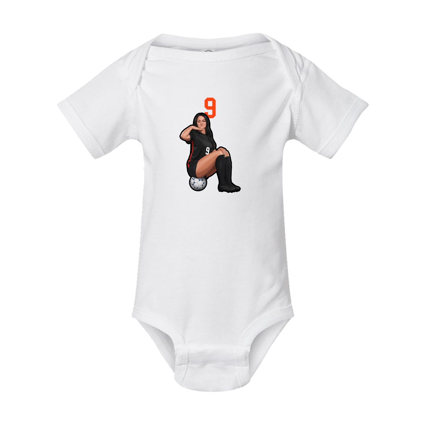 Baby Onesie — Number Top in White