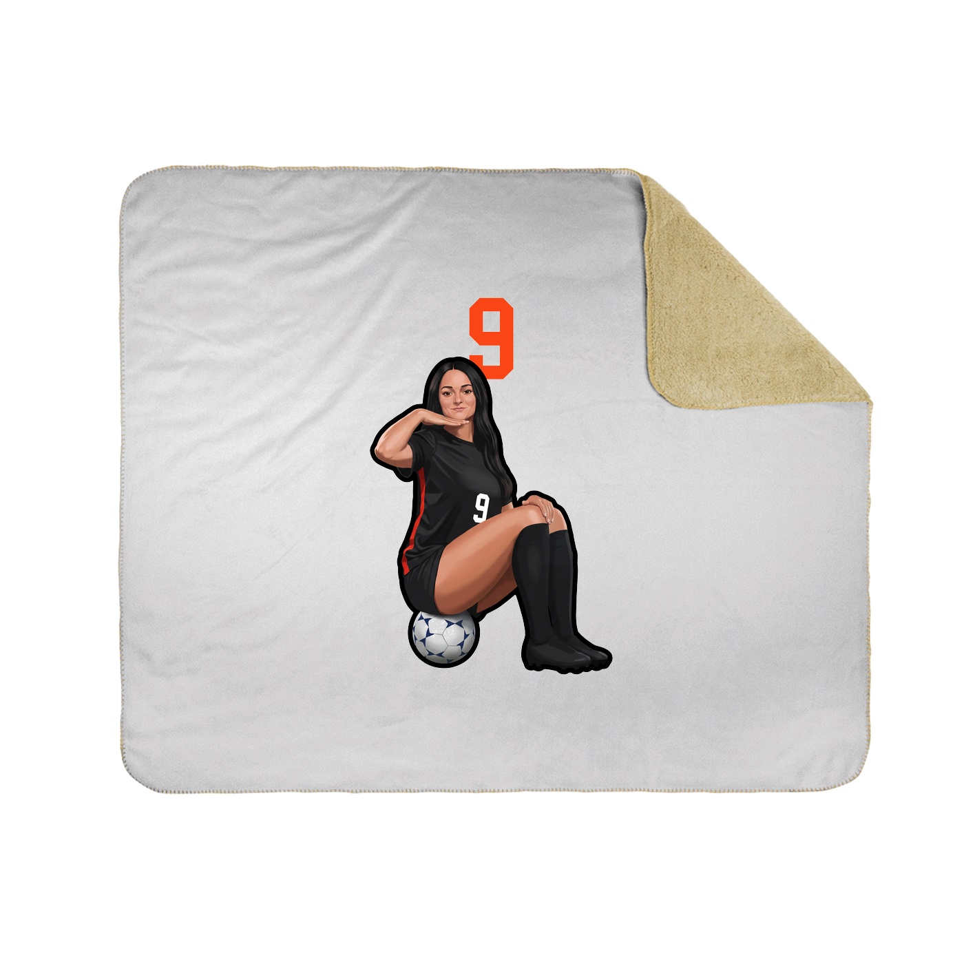 Throw Blanket — Number Top in White