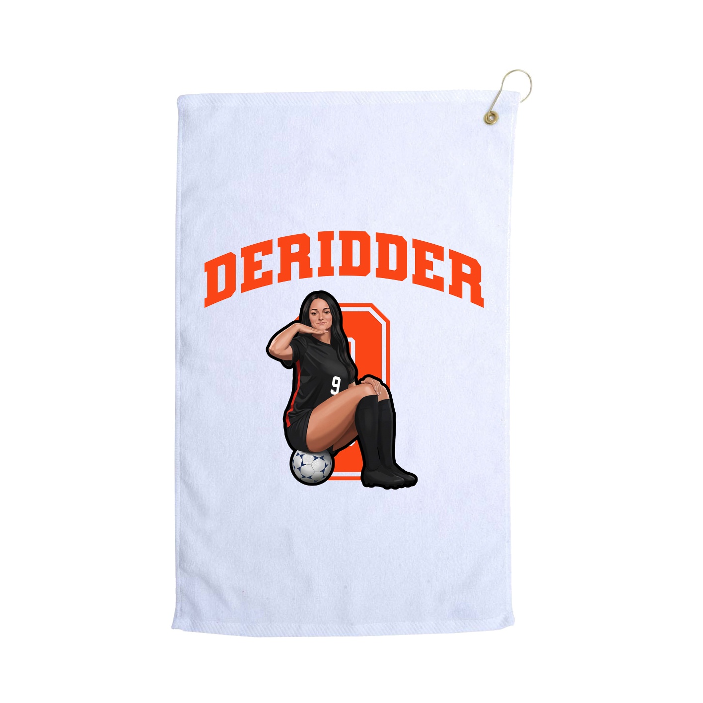 Golf Towel — Number in White