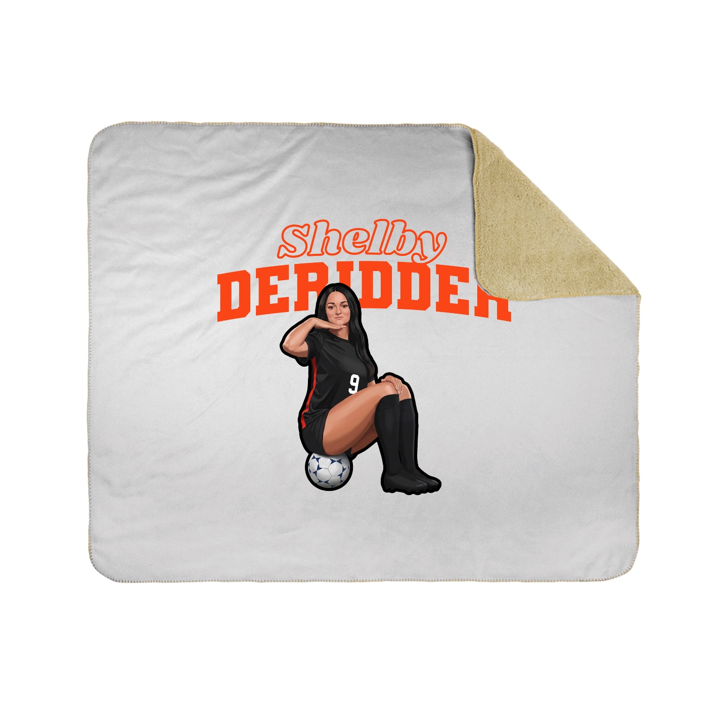 Throw Blanket — Name Arch in White