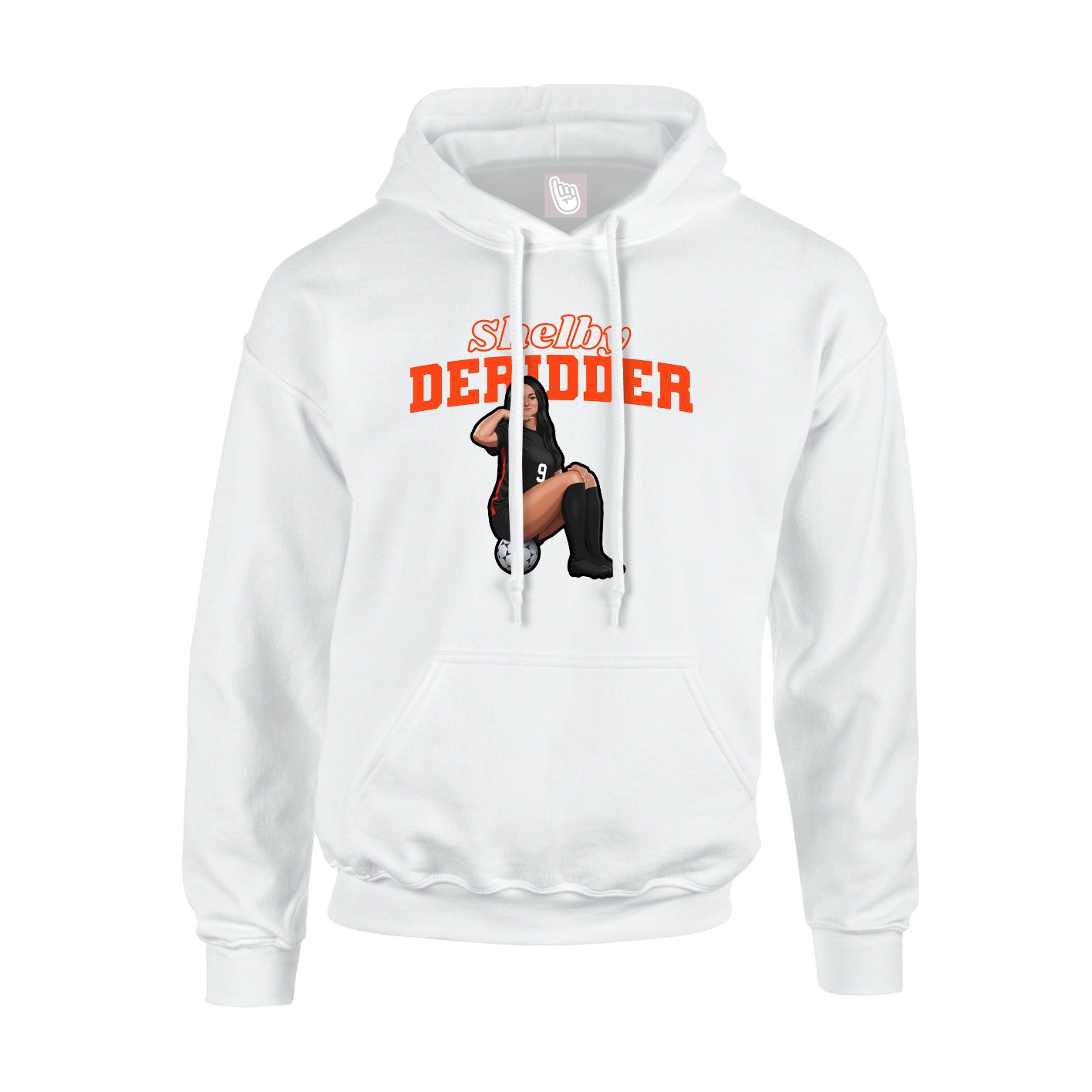 Hoodie — Name Arch in White