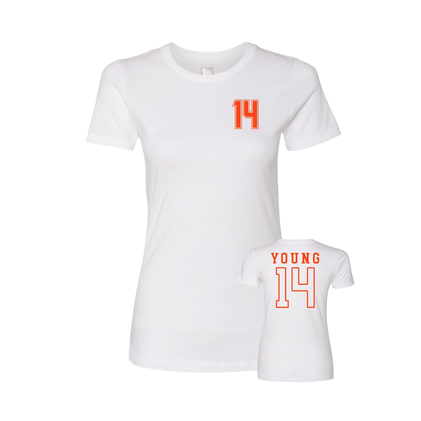 Womens Tee — Chest Back in White