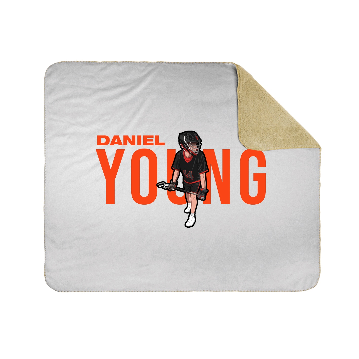 Throw Blanket — Player Name in White