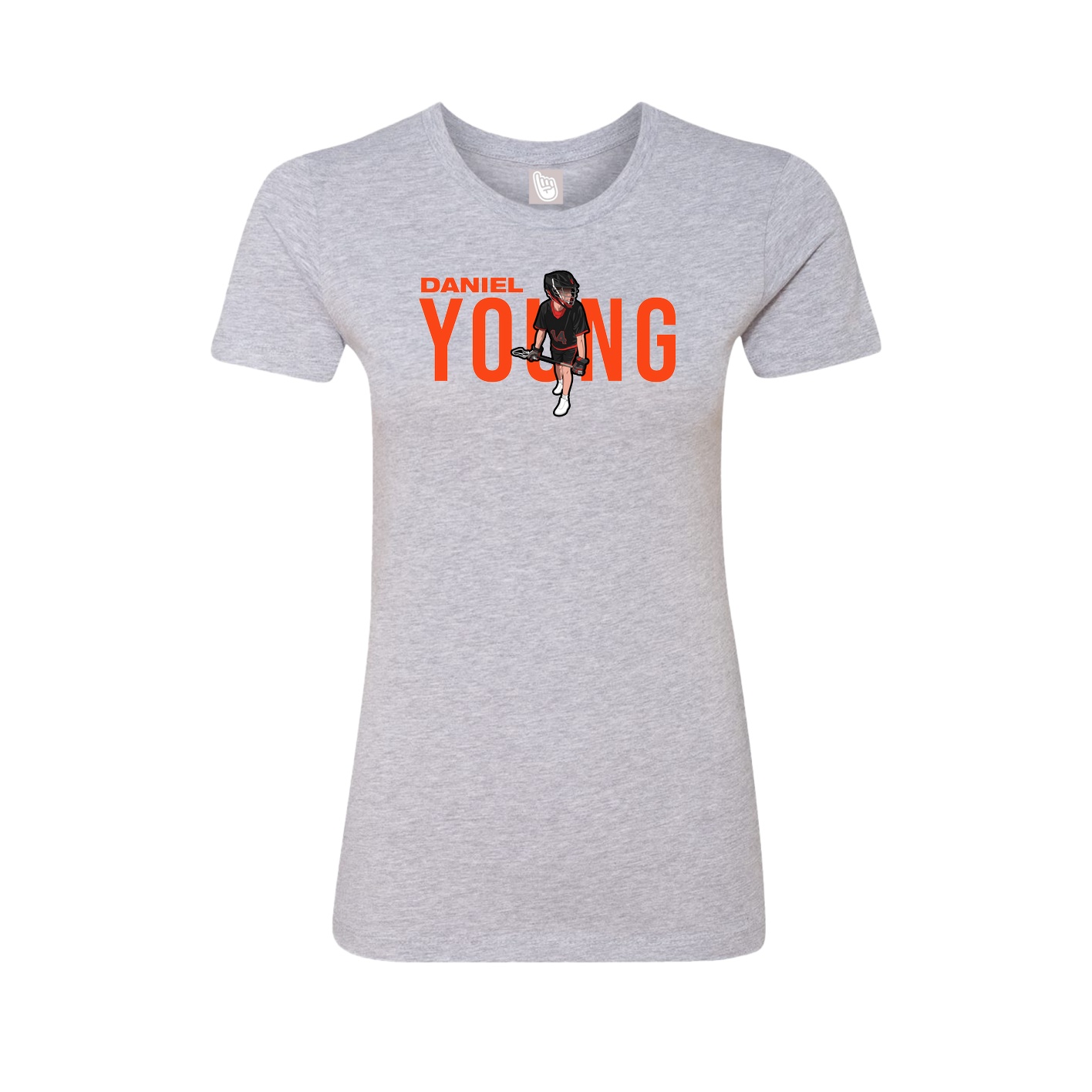 Fitted Women's Tee — Player Name in Grey