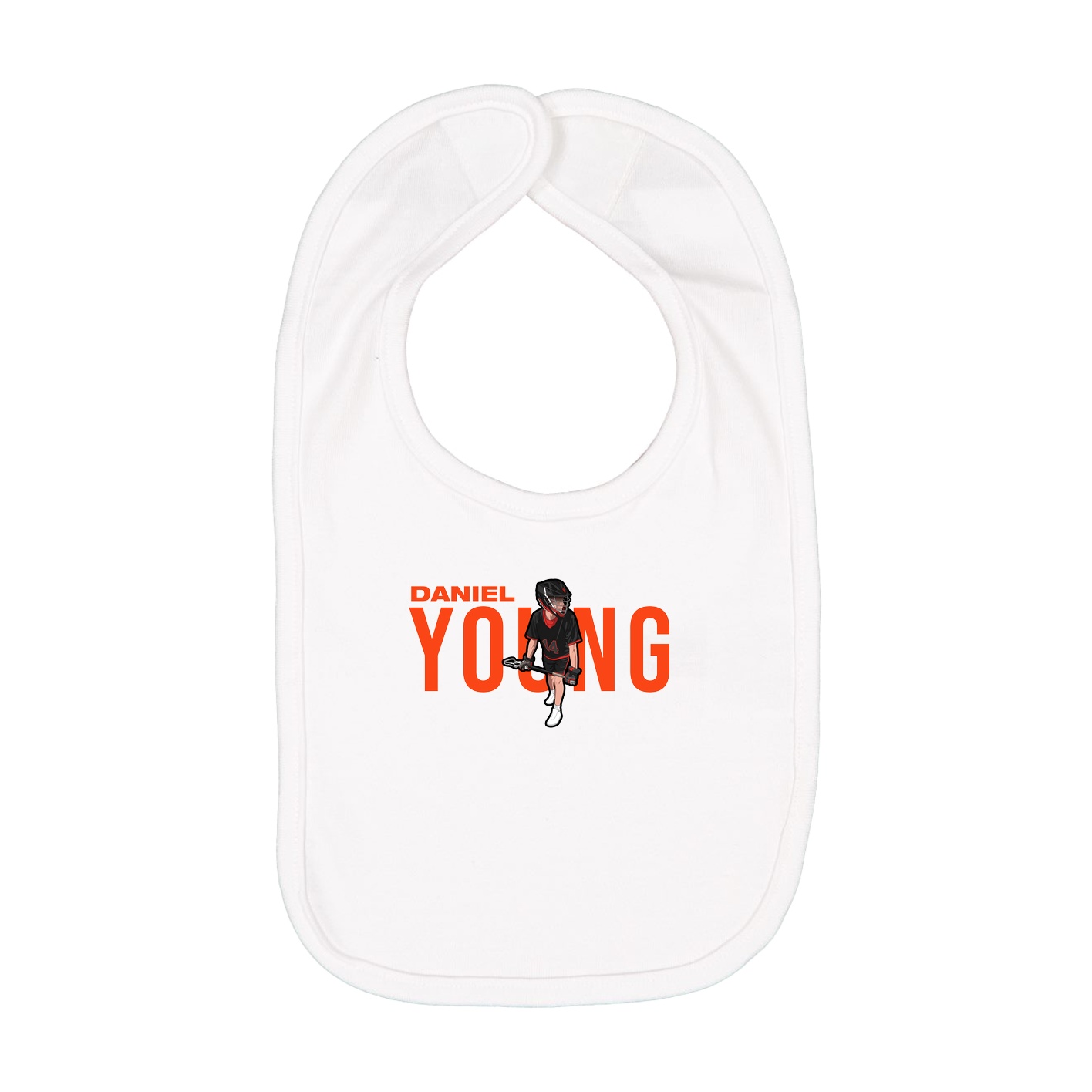 Infant Bib — Player Name in White