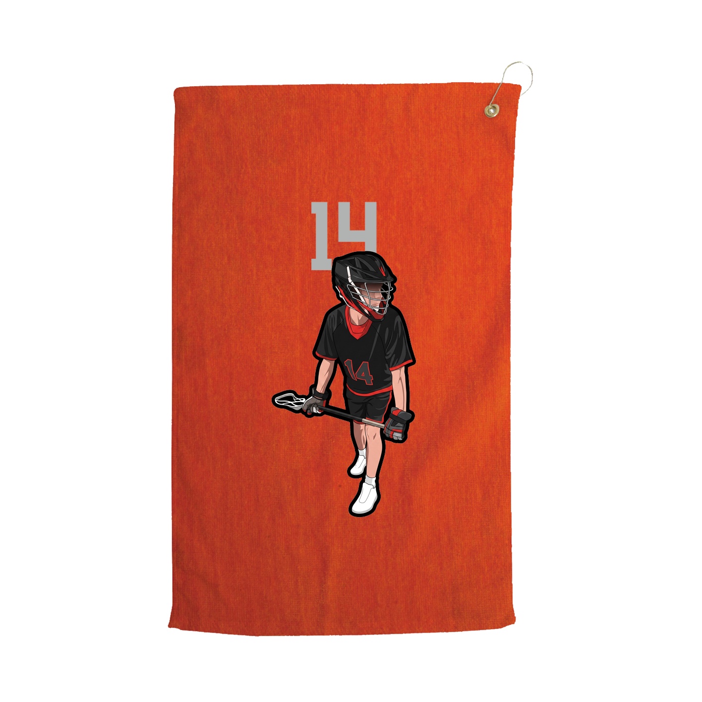 Golf Towel — Number Top in Orange