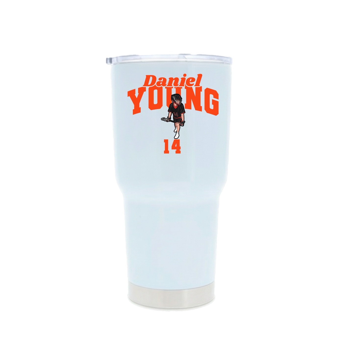 30oz Stainless Steel Tumbler — Signature Arch in White