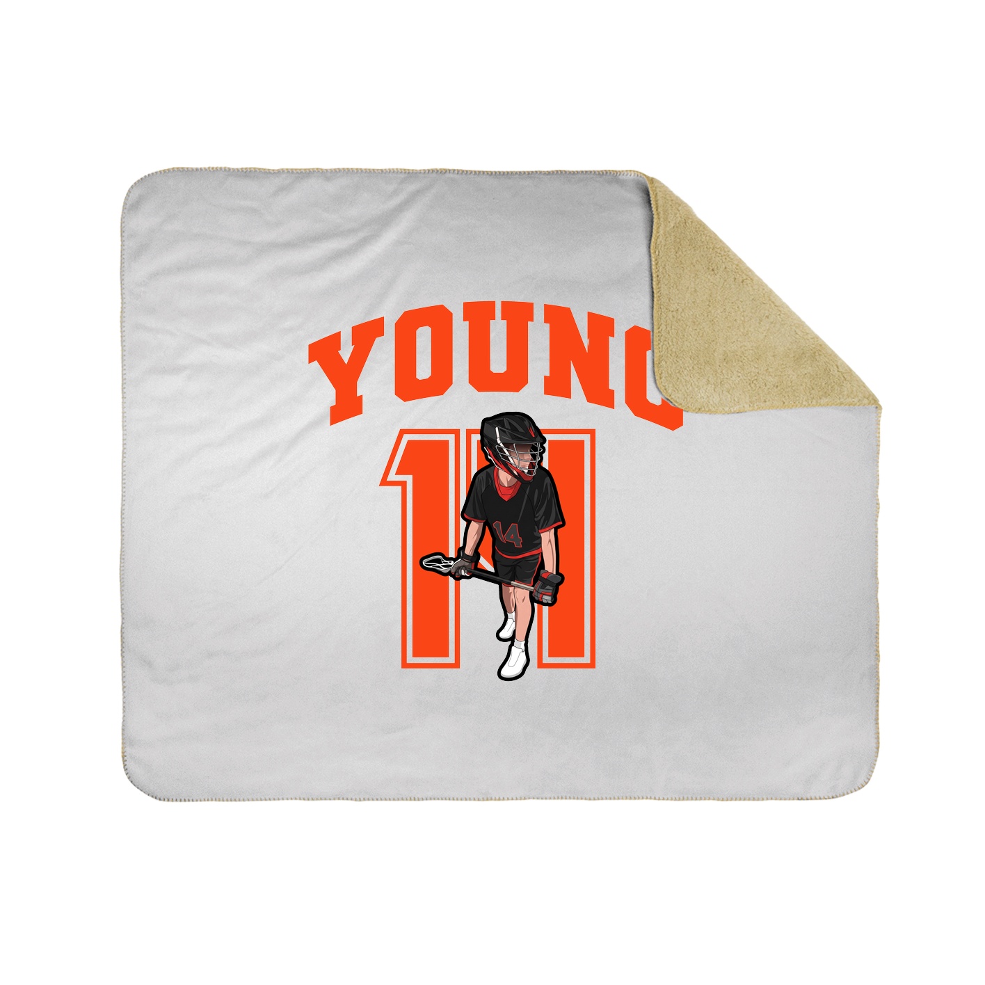 Throw Blanket — Number in White