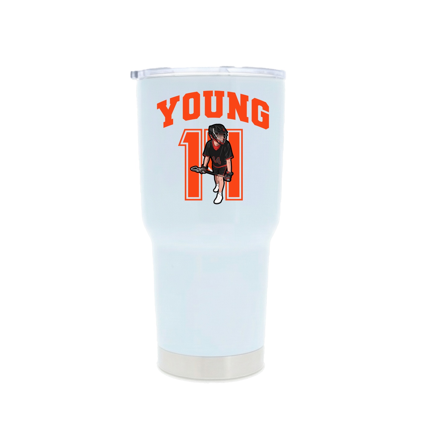 30oz Stainless Steel Tumbler — Number in White