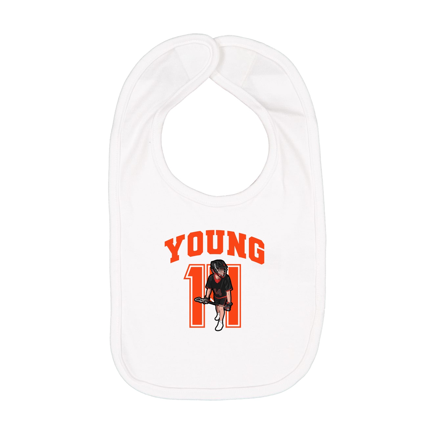 Infant Bib — Number in White