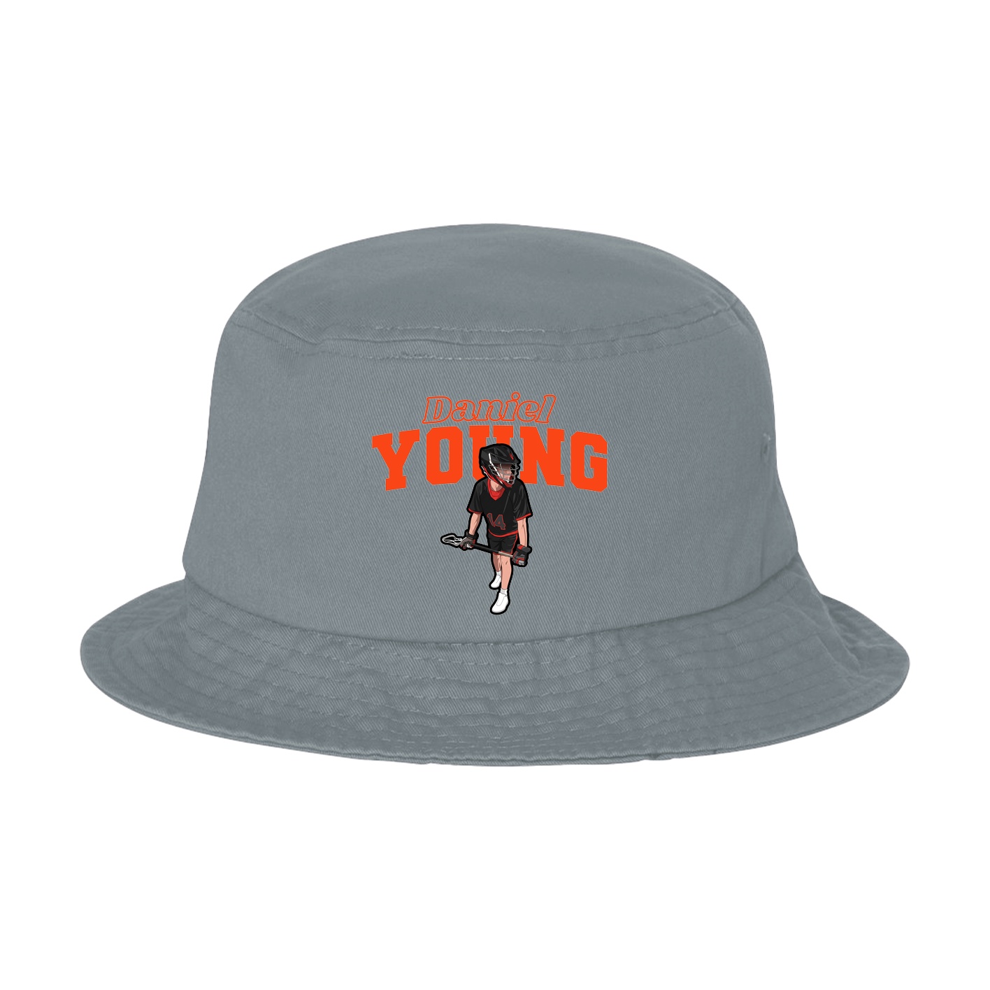 Bucket Cap — Name Arch in Grey
