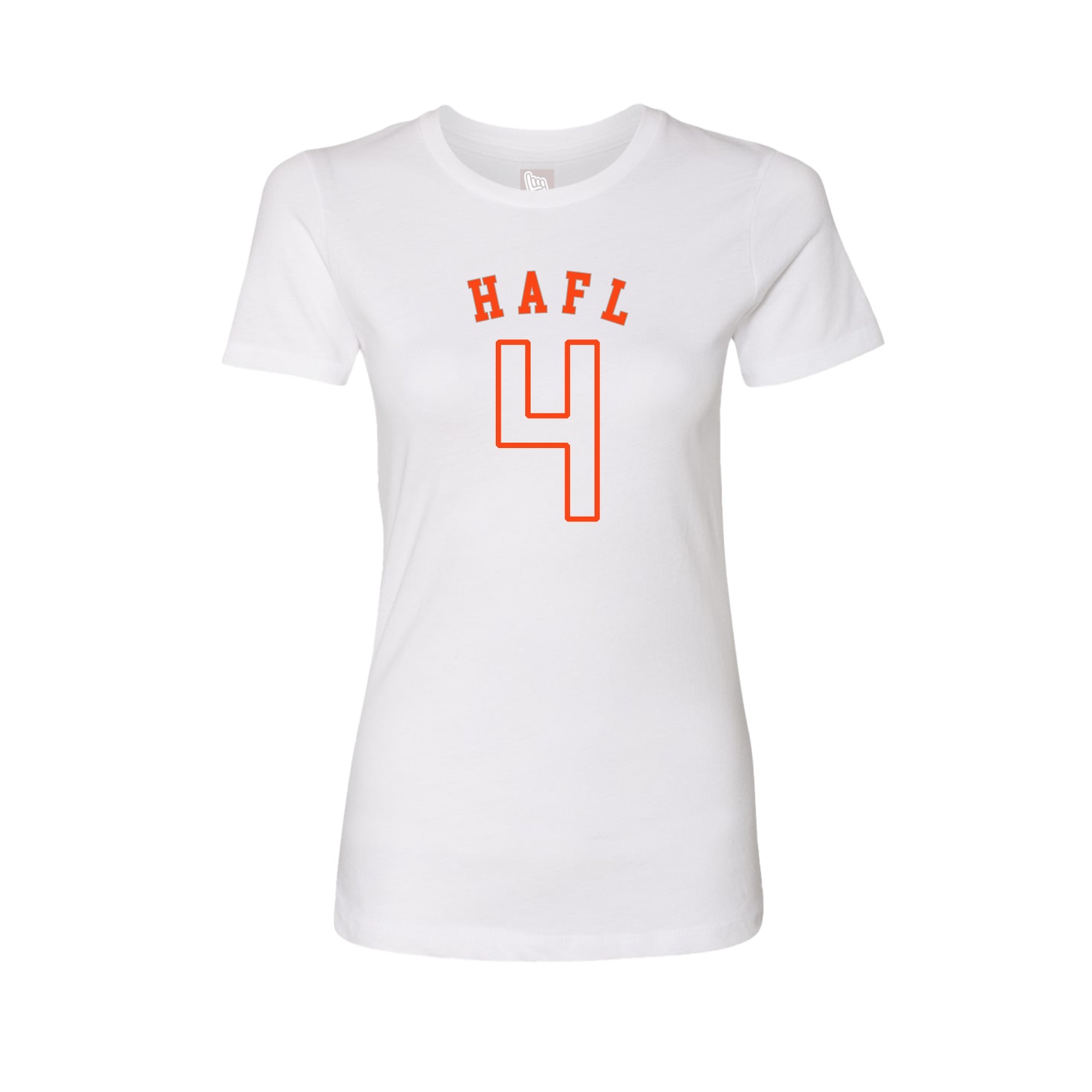 Fitted Women's Tee — Shirsey Arch in White
