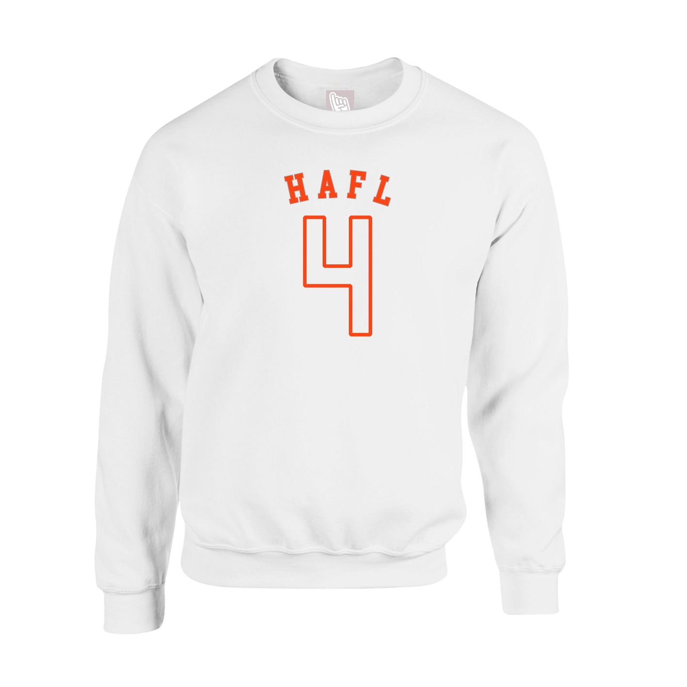 Fleece Crew — Shirsey Arch in White