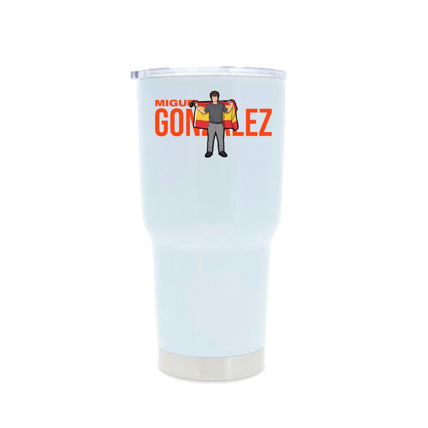30oz Stainless Steel Tumbler — Player Name in White