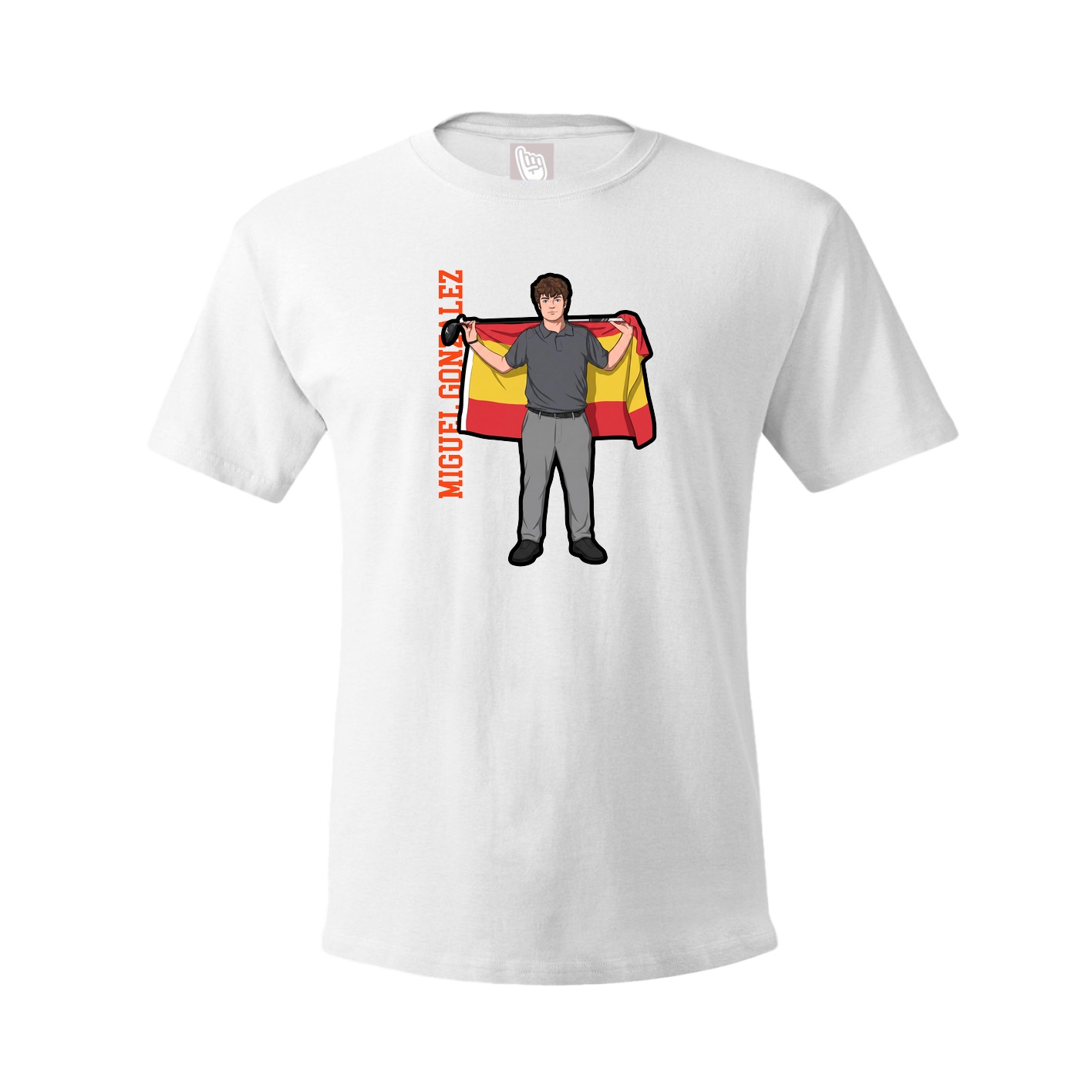 Tee — Name Vertical in White