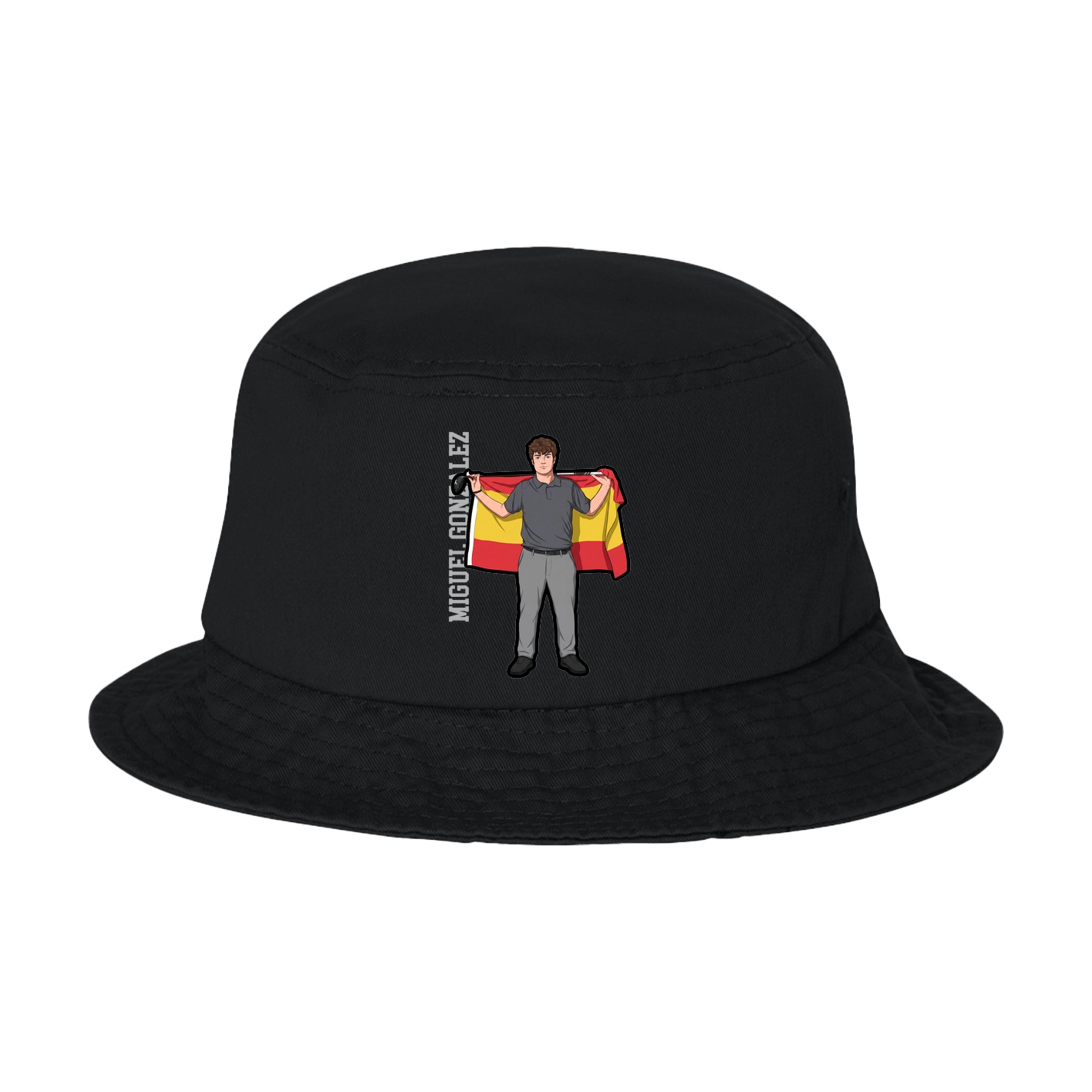 Bucket Cap — Name Vertical in Black