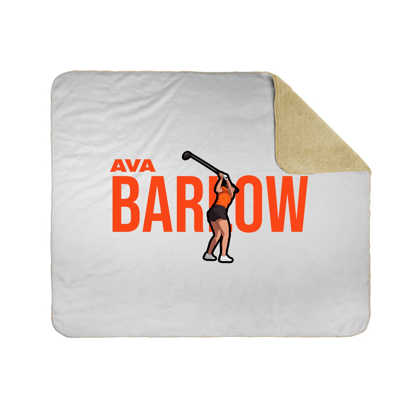 Throw Blanket — Player Name in White